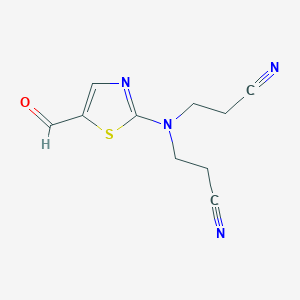 3-[2-Cyanoethyl-(5-formyl-1,3-thiazol-2-yl)amino]propanenitrile