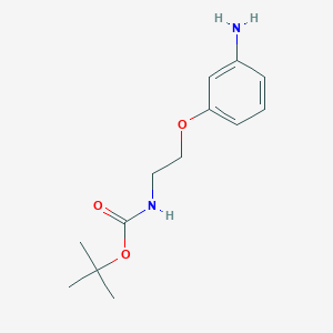 molecular formula C13H20N2O3 B2980095 Tert-butyl N-[2-(3-aminophenoxy)ethyl]carbamate CAS No. 246240-10-8