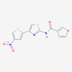 N-[4-(4-nitrothiophen-2-yl)-1,3-thiazol-2-yl]furan-3-carboxamide