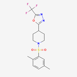 2-(1-((2,5-Dimethylphenyl)sulfonyl)piperidin-4-yl)-5-(trifluoromethyl)-1,3,4-oxadiazole