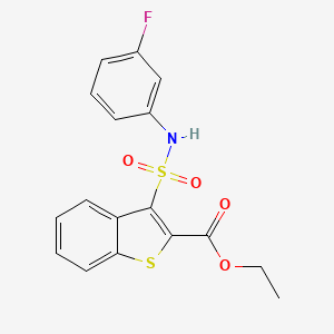 B2980140 Ethyl 3-[(3-fluorophenyl)sulfamoyl]-1-benzothiophene-2-carboxylate CAS No. 932354-17-1
