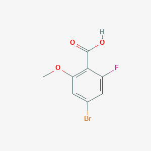 molecular formula C8H6BrFO3 B2980160 4-Bromo-2-fluoro-6-methoxybenzoic acid CAS No. 1472104-49-6