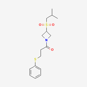 1-(3-(Isobutylsulfonyl)azetidin-1-yl)-3-(phenylthio)propan-1-one