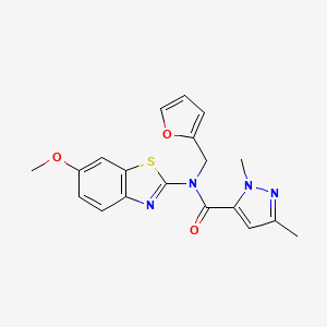 N-(furan-2-ylmethyl)-N-(6-methoxybenzo[d]thiazol-2-yl)-1,3-dimethyl-1H-pyrazole-5-carboxamide