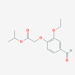 molecular formula C14H18O5 B2980224 Isopropyl (2-ethoxy-4-formylphenoxy)acetate CAS No. 881459-83-2