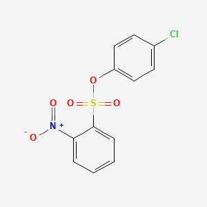 molecular formula C12H8ClNO5S B2980238 4-Chlorophenyl 2-nitrobenzenesulfonate CAS No. 147879-79-6