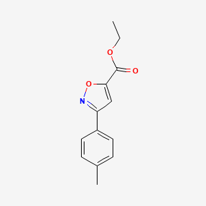 molecular formula C13H13NO3 B2980268 Ethyl 3-(4-methylphenyl)-1,2-oxazole-5-carboxylate CAS No. 377062-62-9