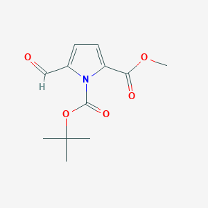 molecular formula C12H15NO5 B2980353 methyl N-tert-butoxycarbonyl-5-formylpyrrole-2-carboxylate CAS No. 1351372-17-2