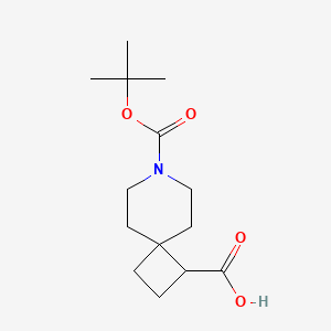 B2980360 7-[(tert-Butoxy)carbonyl]-7-azaspiro[3.5]nonane-1-carboxylic acid CAS No. 1250999-64-4
