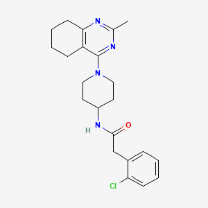 B2980413 2-(2-chlorophenyl)-N-(1-(2-methyl-5,6,7,8-tetrahydroquinazolin-4-yl)piperidin-4-yl)acetamide CAS No. 1904197-27-8