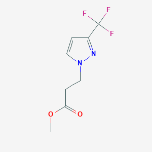 molecular formula C8H9F3N2O2 B2980485 methyl 3-[3-(trifluoromethyl)-1H-pyrazol-1-yl]propanoate CAS No. 1006333-68-1