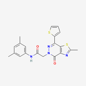 B2980504 N-(3,5-dimethylphenyl)-2-(2-methyl-4-oxo-7-(thiophen-2-yl)thiazolo[4,5-d]pyridazin-5(4H)-yl)acetamide CAS No. 941927-68-0