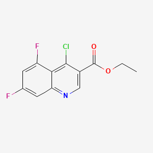 molecular formula C11H9ClF2N2O2 B2980508 Ethyl 4-chloro-5,7-difluoroquinoline-3-carboxylate CAS No. 311346-69-7