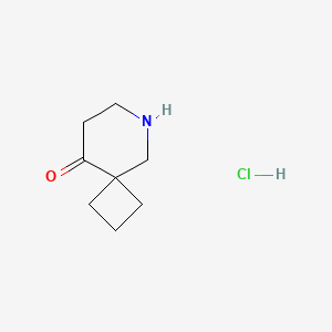 molecular formula C8H14ClNO B2980546 6-Azaspiro[3.5]nonan-9-one hydrochloride CAS No. 2179070-00-7