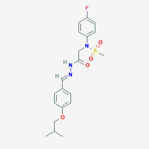 molecular formula C20H24FN3O4S B298059 N-(4-fluorophenyl)-N-{2-[2-(4-isobutoxybenzylidene)hydrazino]-2-oxoethyl}methanesulfonamide 