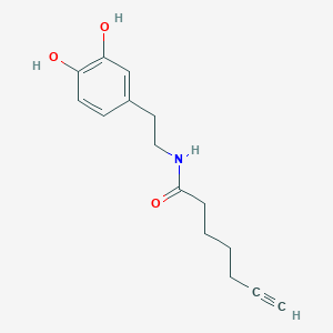 molecular formula C15H19NO3 B2980609 N-[2-(3,4-dihydroxyphenyl)ethyl]hept-6-ynamide CAS No. 2470435-38-0