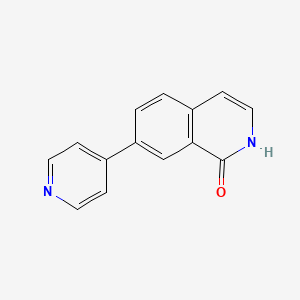molecular formula C14H10N2O B2980618 1(2H)-Isoquinolinone, 7-(4-pyridinyl)- CAS No. 1417640-16-4