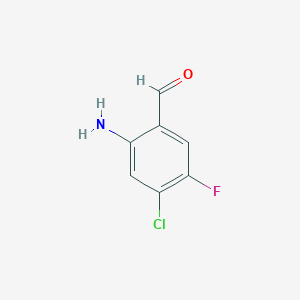 molecular formula C7H5ClFNO B2980681 2-Amino-4-chloro-5-fluorobenzaldehyde CAS No. 184844-05-1