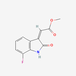 methyl 2-[(3Z)-7-fluoro-2-oxo-2,3-dihydro-1H-indol-3-ylidene]acetate