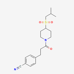 4-(3-(4-(Isobutylsulfonyl)piperidin-1-yl)-3-oxopropyl)benzonitrile