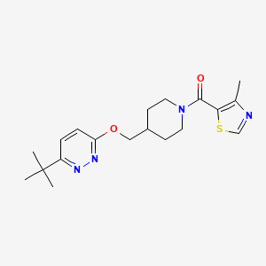 [4-[(6-Tert-butylpyridazin-3-yl)oxymethyl]piperidin-1-yl]-(4-methyl-1,3-thiazol-5-yl)methanone