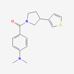 (4-(Dimethylamino)phenyl)(3-(thiophen-3-yl)pyrrolidin-1-yl)methanone