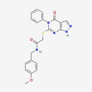 N-(4-methoxybenzyl)-2-[(4-oxo-5-phenyl-4,5-dihydro-1H-pyrazolo[3,4-d]pyrimidin-6-yl)sulfanyl]acetamide