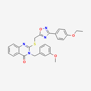 2-(((3-(4-ethoxyphenyl)-1,2,4-oxadiazol-5-yl)methyl)thio)-3-(3-methoxybenzyl)quinazolin-4(3H)-one