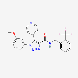 1-(3-methoxyphenyl)-5-(pyridin-4-yl)-N-(2-(trifluoromethyl)benzyl)-1H-1,2,3-triazole-4-carboxamide
