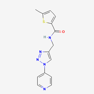 5-methyl-N-((1-(pyridin-4-yl)-1H-1,2,3-triazol-4-yl)methyl)thiophene-2-carboxamide