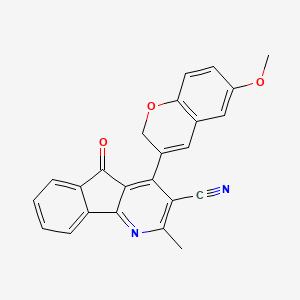 4-(6-methoxy-2H-chromen-3-yl)-2-methyl-5-oxo-5H-indeno[1,2-b]pyridine-3-carbonitrile