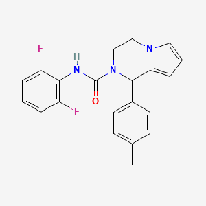 molecular formula C21H19F2N3O B2980722 N-(2,6-difluorophenyl)-1-(4-methylphenyl)-1H,2H,3H,4H-pyrrolo[1,2-a]pyrazine-2-carboxamide CAS No. 899961-14-9