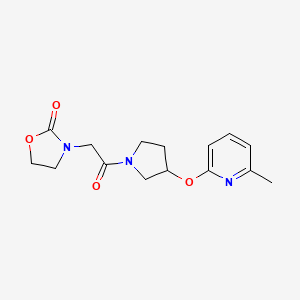 3-(2-(3-((6-Methylpyridin-2-yl)oxy)pyrrolidin-1-yl)-2-oxoethyl)oxazolidin-2-one