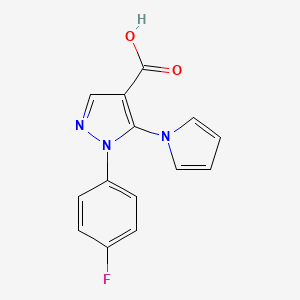1-(4-fluorophenyl)-5-(1H-pyrrol-1-yl)-1H-pyrazole-4-carboxylic acid