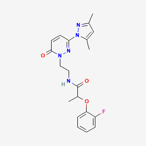 N-(2-(3-(3,5-dimethyl-1H-pyrazol-1-yl)-6-oxopyridazin-1(6H)-yl)ethyl)-2-(2-fluorophenoxy)propanamide