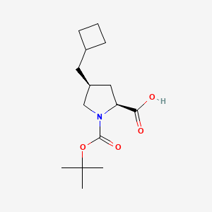 (2S,4S)-4-(Cyclobutylmethyl)-1-[(2-methylpropan-2-yl)oxycarbonyl]pyrrolidine-2-carboxylic acid