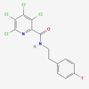 3,4,5,6-tetrachloro-N-[2-(4-fluorophenyl)ethyl]pyridine-2-carboxamide