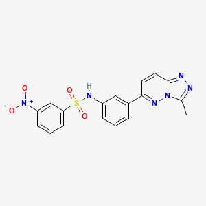 molecular formula C18H14N6O4S B2980745 N-(3-(3-methyl-[1,2,4]triazolo[4,3-b]pyridazin-6-yl)phenyl)-3-nitrobenzenesulfonamide CAS No. 891125-26-1