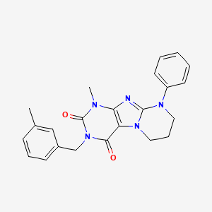 1-methyl-3-[(3-methylphenyl)methyl]-9-phenyl-7,8-dihydro-6H-purino[7,8-a]pyrimidine-2,4-dione