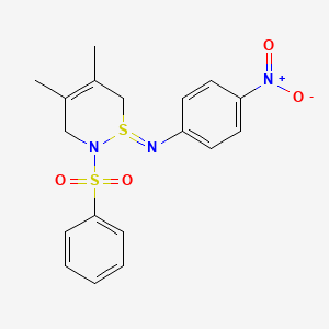 2-(Benzenesulfonyl)-4,5-dimethyl-1-(4-nitrophenyl)imino-3,6-dihydrothiazine