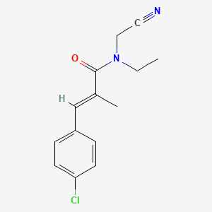 (E)-3-(4-Chlorophenyl)-N-(cyanomethyl)-N-ethyl-2-methylprop-2-enamide