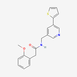 2-(2-methoxyphenyl)-N-((5-(thiophen-2-yl)pyridin-3-yl)methyl)acetamide
