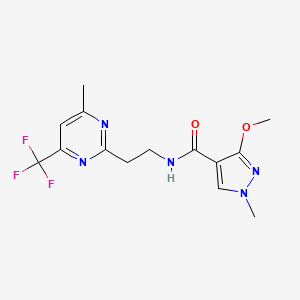 3-methoxy-1-methyl-N-(2-(4-methyl-6-(trifluoromethyl)pyrimidin-2-yl)ethyl)-1H-pyrazole-4-carboxamide
