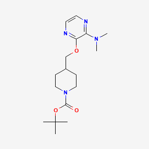molecular formula C17H28N4O3 B2980779 Tert-butyl 4-({[3-(dimethylamino)pyrazin-2-yl]oxy}methyl)piperidine-1-carboxylate CAS No. 2380033-52-1