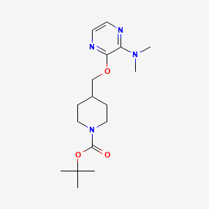 molecular formula C17H28N4O3 B2980779 Tert-butyl 4-[[3-(dimethylamino)pyrazin-2-yl]oxymethyl]piperidine-1-carboxylate CAS No. 2380033-52-1