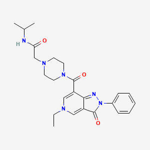 2-(4-(5-ethyl-3-oxo-2-phenyl-3,5-dihydro-2H-pyrazolo[4,3-c]pyridine-7-carbonyl)piperazin-1-yl)-N-isopropylacetamide