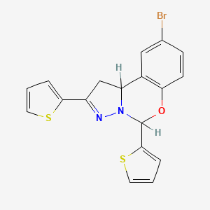 9-bromo-2,5-dithiophen-2-yl-5,10b-dihydro-1H-pyrazolo[1,5-c][1,3]benzoxazine