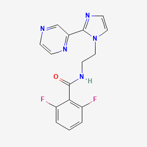 2,6-difluoro-N-(2-(2-(pyrazin-2-yl)-1H-imidazol-1-yl)ethyl)benzamide