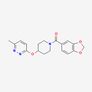 Benzo[d][1,3]dioxol-5-yl(4-((6-methylpyridazin-3-yl)oxy)piperidin-1-yl)methanone
