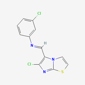 3-chloro-N-[(6-chloroimidazo[2,1-b][1,3]thiazol-5-yl)methylene]aniline